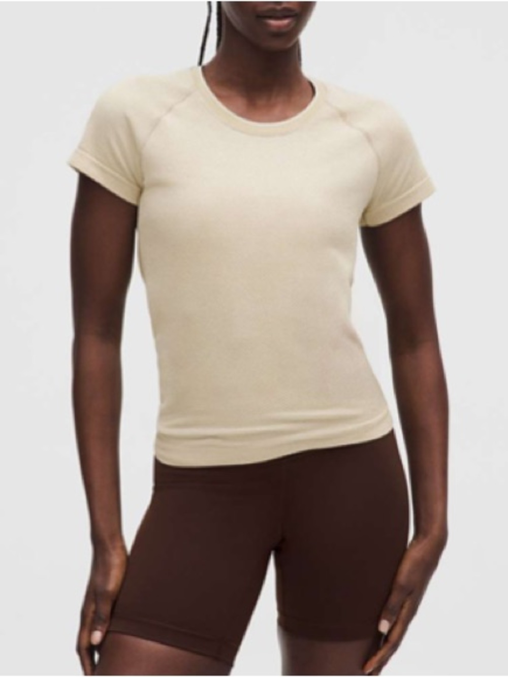 lululemon athletica Short Sleeve Crewneck Top in Beige